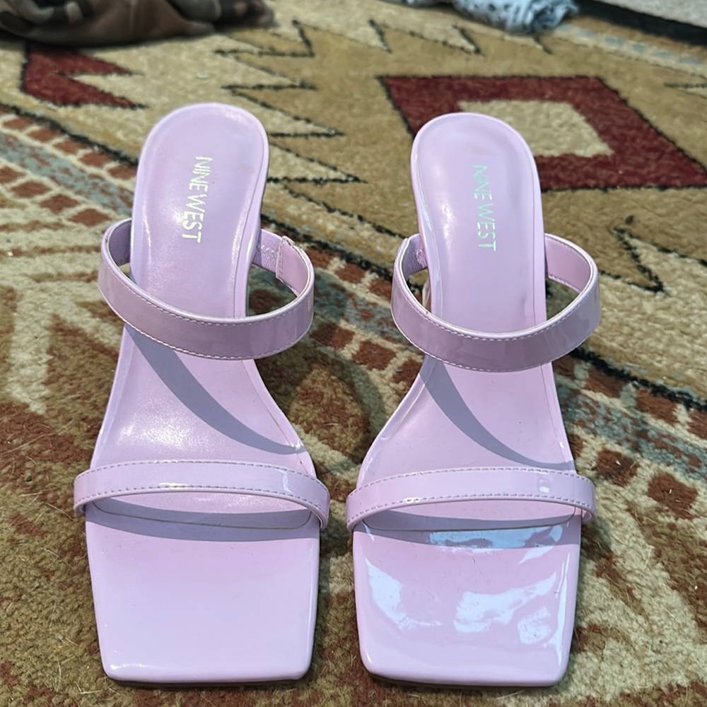 Nine West square toe heel sandal